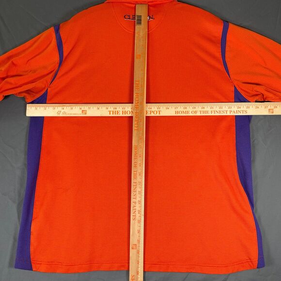 CLEMSON TIGERS POLO SHIRT MEN'S XL NIKE TEAM ORANGE NCAA COLLEGIATE FOOTBALL - Picture 6 of 7
